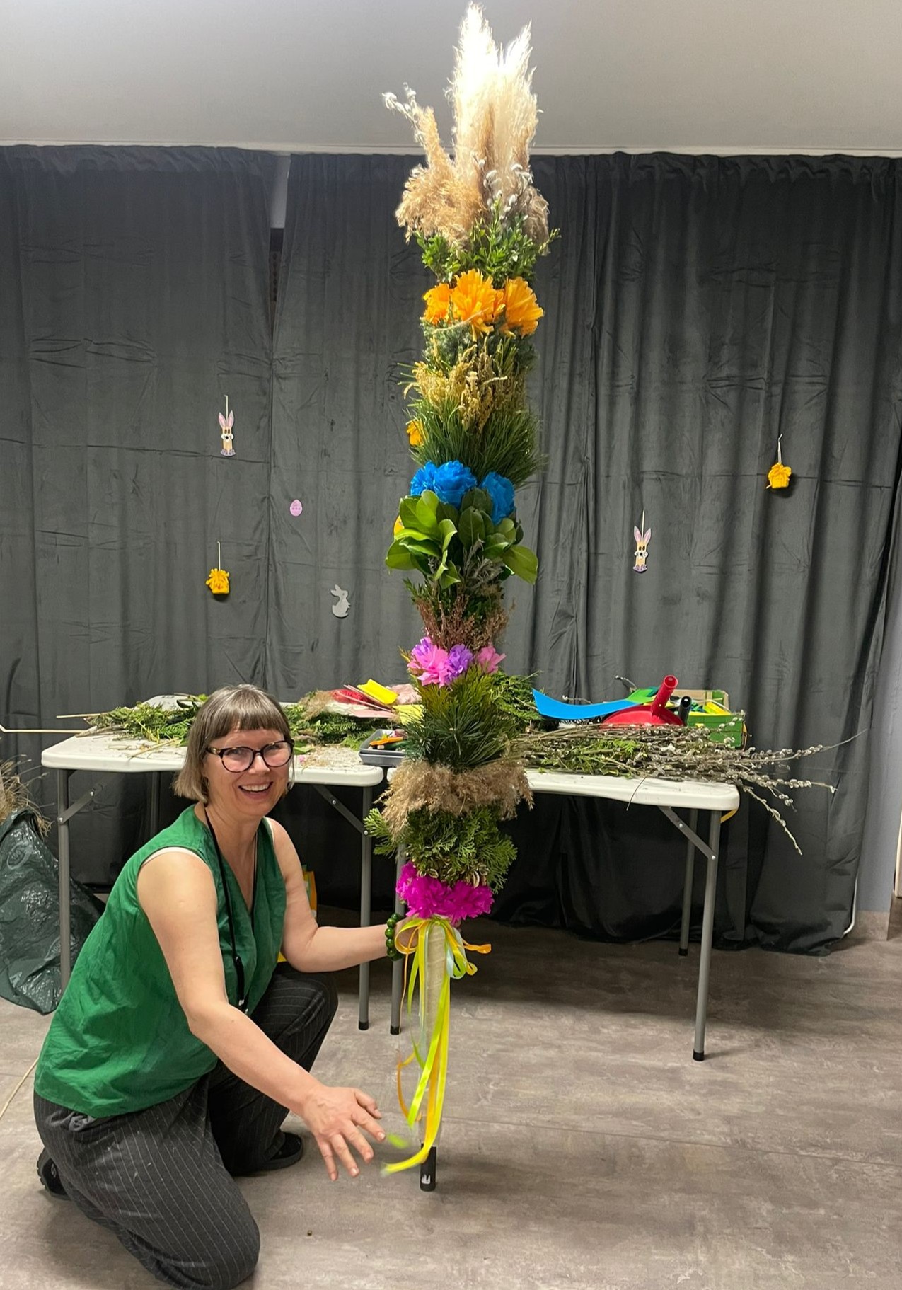 Warsztaty tworzenia palm wielkanocnych w Sołectwie Koziegłowy